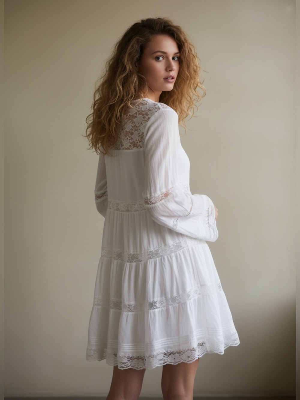 Flirty Babydoll Style White Dress